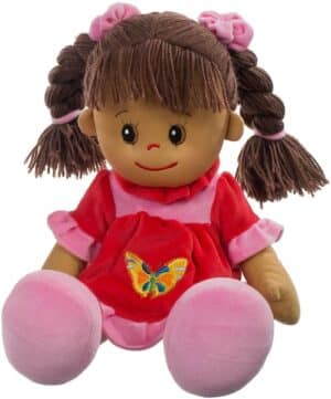 Heunec® Stoffpuppe »Poupetta Lucy mit braunem Haar 50 cm«